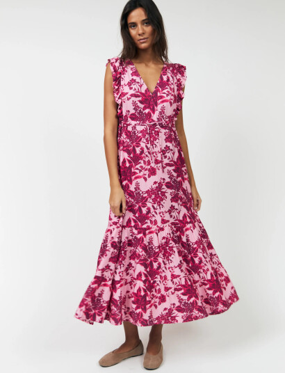 Lollys Laundry Samoll Midi Dress Sl Pink M