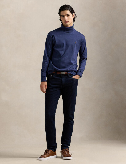 Polo Ralph Lauren Soft Cotton Turtleneck - Blue - XS