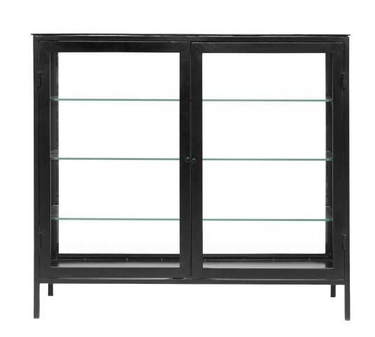 Nordal Mondo Høysjenk - Sort Jern/Klar Glass Unoliving