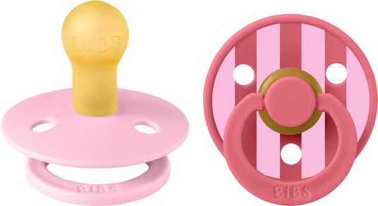 BIBS Studio Colour Block Smokk 2-Pakk Lateks Str 1 Baby Pink Coral Mix