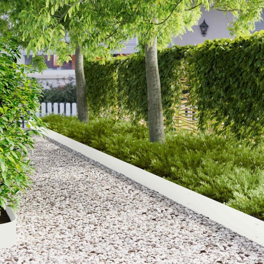 vidaXL Gjerdekant 20 pcs 103 x 20 cm metall Hvit