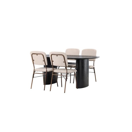Venture Home Spisegruppe Venture Home Isolde med 4 stk Seda Stoler GR23617