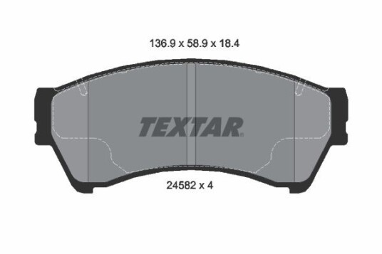 Bremseklosser TEXTAR 2458201 Bremseklosser TEXTAR 2458201