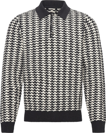 Aimé Leon Dore Ls Houndstooth Polo Black XL