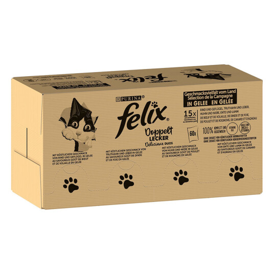 Felix Fantastic Duo Mix Våtfôr For Katter 120x85g Felix Fantastic Duo Mix Våtfôr For Katter 120x85g