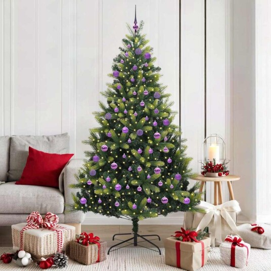  Kunstig Hengt Juletre 300 LEDs grønn 180 cm PVC og PE