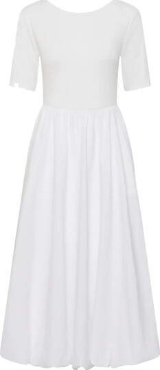 Kaffe Kakirsten 1/2 Sl Dress White L Kaffe Kakirsten 1/2 Sl Dress White L