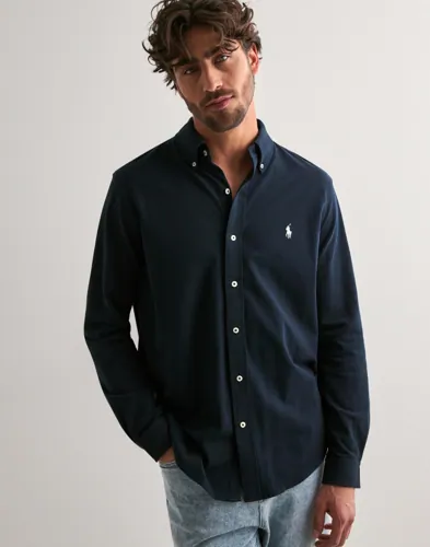 Ralph Lauren Polo Featherweight Mesh Shirt Gröna skjortor Blå