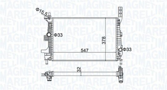 Radiator MAGNETI MARELLI 350213173800 Radiator MAGNETI MARELLI 350213173800