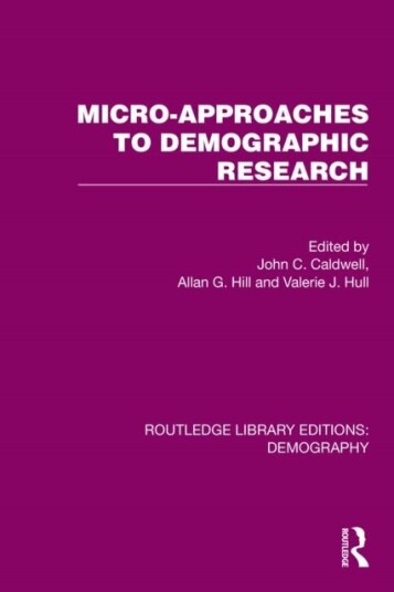 Micro Approaches to Demographic Research Micro Approaches to Demographic Research