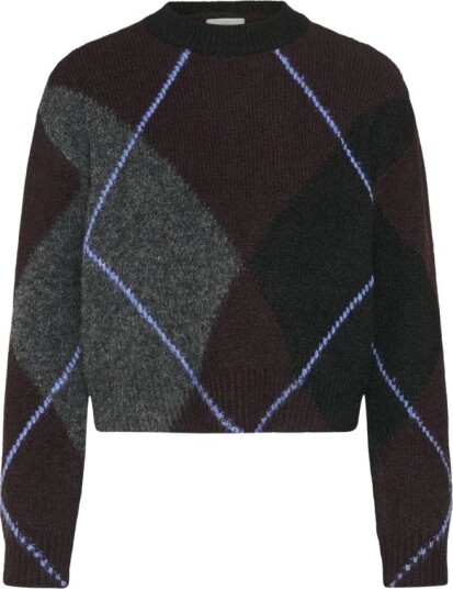 Kaffe Kagrith Knit Pullover DARK GREY MELANGE / FUDGE XXL Kaffe Kagrith Knit Pullover DARK GREY MELANGE / FUDGE XXL
