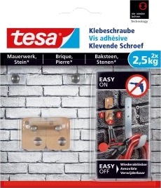 Tesa 77902 00000 Inne & Ute Universalkrok Beige Limstrimmel 2,5 Kg Murstein