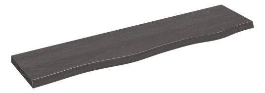 vidaXL Vegghylle m?rkegr? 80x20x2 cm behandlet heltre eik