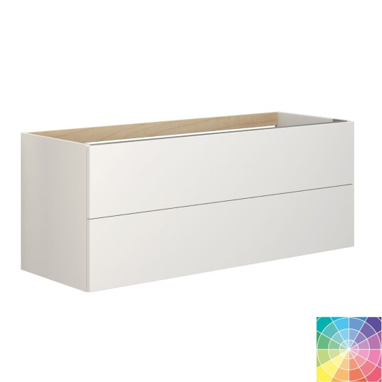 Dansani Inzo Servantskap 2sk B60-120xh48xd44cm, Glatt NCS Farge / 120cm Dobbel