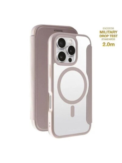 Vivanco Mag Wallet for iPhone 16 Pro Greige