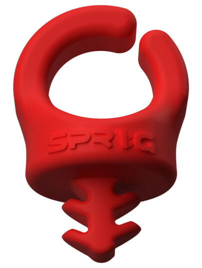 Sprig Cable Management 1/4", 6-pakke Superpraktisk organisering, Rød farge Sprig Cable Management 1/4", 6-pakke Superpraktisk organisering, Rød farge