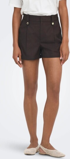 ONLY Onlbaia Hw Linen Bl Shorts Tlr   Brown   38
