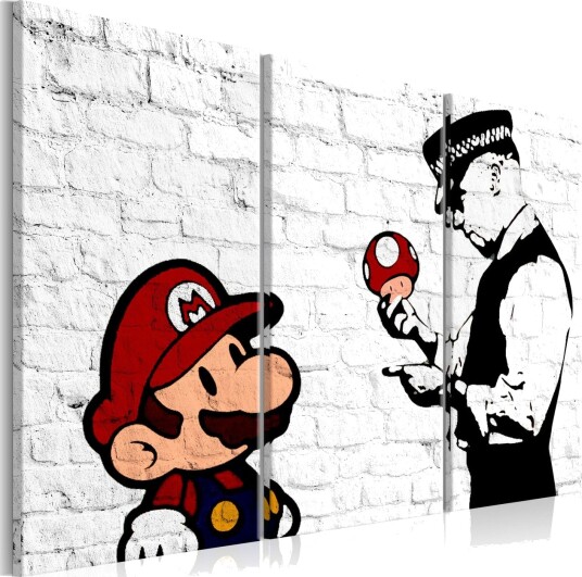 Bilde Mario Bros Banksy 90x60 Artgeist sp. z o. o.