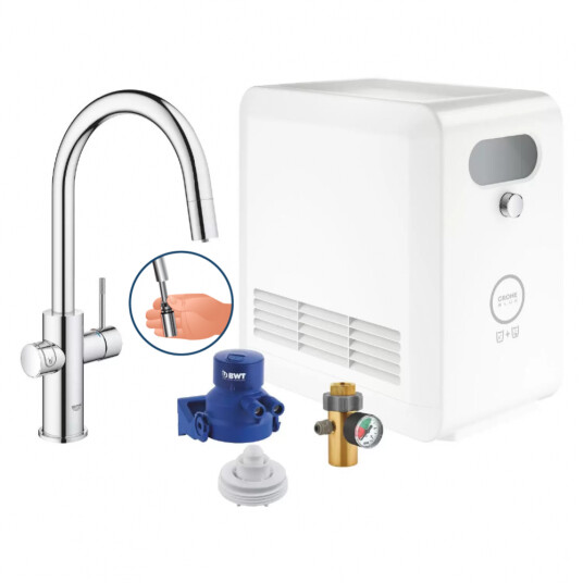 GROHE Blue professional - C-tut - Uttrekkbar - Krom GROHE Blue professional - C-tut - Uttrekkbar - Krom