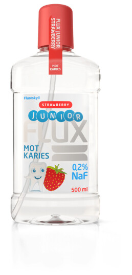 Flux Fluorskyll 0,2% Jordbær Junior 500ml