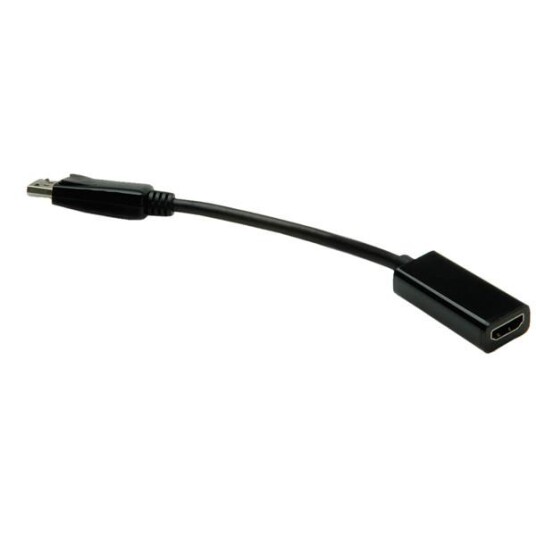 Value Adapterkabel DisplayPort til HDMI Han/Hunn Value Adapterkabel DisplayPort til HDMI Han/Hunn