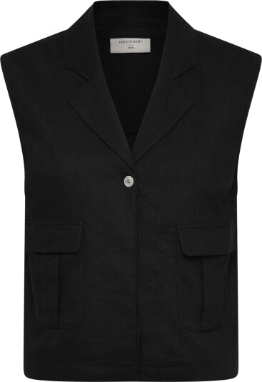 FREE/QUENT Fqlava Waistcoat Black XS FREE/QUENT Fqlava Waistcoat Black XS