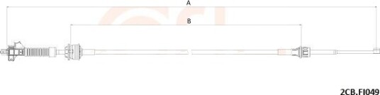 Kabel, girmekanisme COFLE 92.2CB.FI049 Kabel, girmekanisme COFLE 92.2CB.FI049