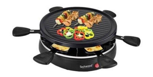 Techwood Electric Raclette grill for 6 people