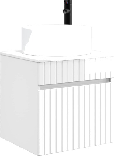  Vegghengt servantkommode Høgglans hvit 49 x 44,5 x 65,5 cm