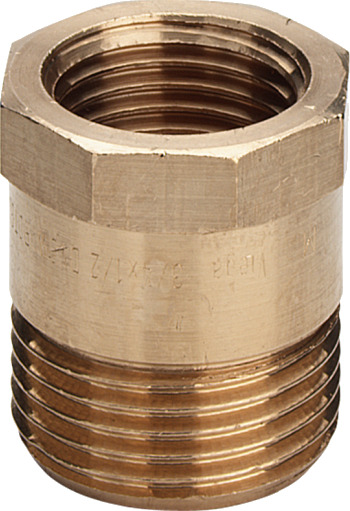 10 stk 3/4" x 1/2" gjengede koblinger i pistolmetall silikonbronse overgangsnippel