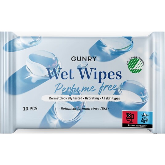 Gunry Wet Wipes Perfume Free 10 stk Gunry Wet Wipes Perfume Free 10 stk