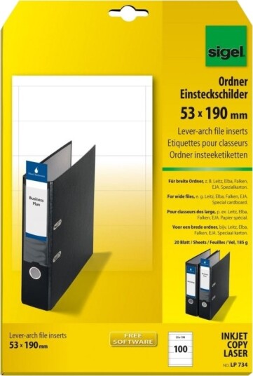 Sigel Lp734, Hvit, Mappe, Rektangel, A4, Fotoark Kartong, 185 G/M² Sigel Lp734, Hvit, Mappe, Rektangel, A4, Fotoark Kartong, 185 G/M²