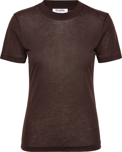 Filippa K Lyocell Cashmere Tee Brown XL