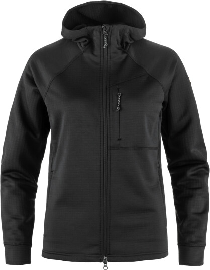 Fjellreven Women's Abisko Grid Fleece Hoodie Black XL Fjellreven Women's Abisko Grid Fleece Hoodie Black XL