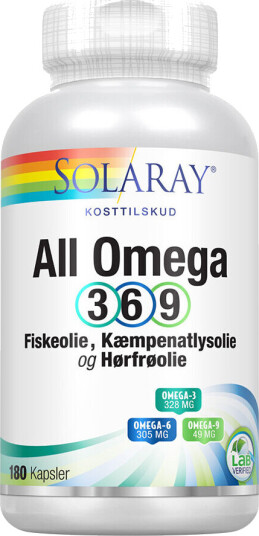 Solaray All Omega 3-6-9 180 Kapslar Solaray All Omega 3-6-9 180 Kapslar