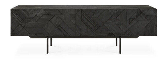 Ethnicraft Graphic mediebenk Svart 162 cm