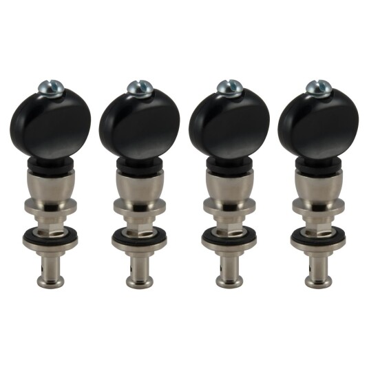 Grover 85b Champion Ukulele Pegs W/Svart Button - 4 Pcs. - Nickel Grover 85b Champion Ukulele Pegs W/Svart Button - 4 Pcs. - Nickel
