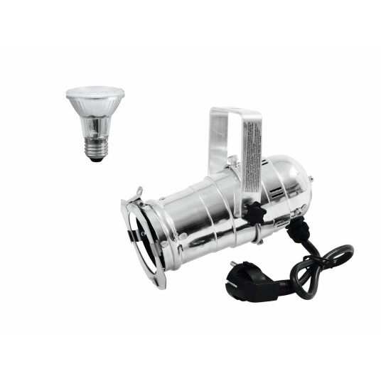 EuroLite Set Par-20 Spot Sølv & Par-20 230v Smd 6w E-27 Led 3000k