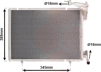 VAN WEZEL 18015718 Kondensator, klimaanlegg