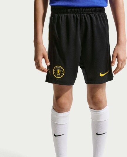 Chelsea Treningsshorts Dri fit Strike   Pitch Blue/gul/hvit Barn   Nike størrelse L: 147 158 cm