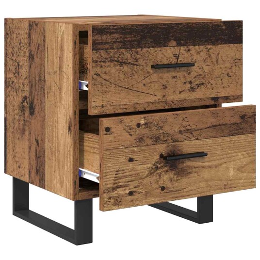 Nattbordskap 2 pcs Gammelt tre 40 x 35 x 47.5 cm Konstruert tre