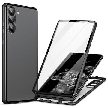 Samsung Galaxy S24 Magnetic Deksel med Herdet Glass Svart