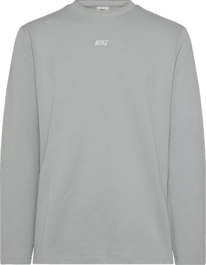Nike Nike Club Varsity Long Sleeved Crew LT SMOKE GREY/WHITE S Nike Nike Club Varsity Long Sleeved Crew LT SMOKE GREY/WHITE S
