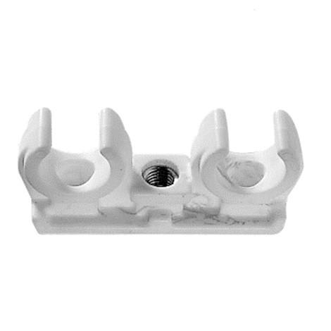 Dobbel Klemklammer - Plast - 18 mm