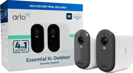 Arlo 2K XL Utendørs Sikkerhetskamera 2-pakning med Wi-Fi