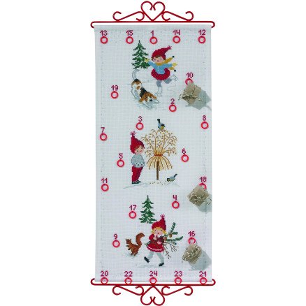 Permin Broderisett Gnomer m dyr 25x55cm