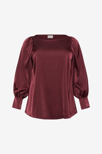 KAFFE Curve Bluse kcMalorie Rød