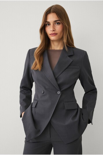 Ellos Collection Figurformet dressjakke Grå