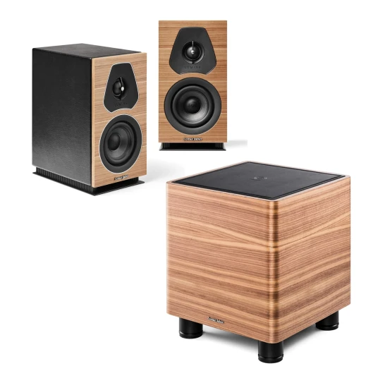 Sonus Faber Lumina I og Gravis I Høyttalere inkl. subwoofer, valnøtt Sonus Faber Lumina I og Gravis I Høyttalere inkl. subwoofer, valnøtt