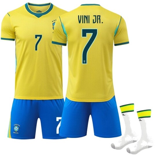 2026 VM Brasil landslag hjemme barn voksen fotballtrøye nr. 7 VINI JR